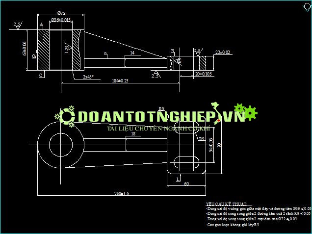 THIẾT KẾ QUY TRÌNH CÔNG NGHỆ GIA CÔNG CHI TIẾT DẠNG CÀNG RÃNH TRƯỢT