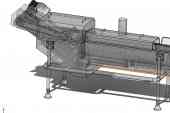 Thiết kế 3D Solidworks máy chiên chần khử khuẩn hạt điều dạng vít tải năng suất 1000 kg/giờ