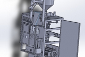 Thiết kế 3D máy chiết rót chất lỏng dạng gói 3D đổ đầy các gói bằng chất lỏng