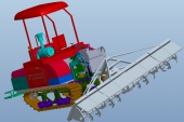 Thiết kế 3D máy xới đất hoàn toàn tự động sử dụng phần mềm CREO, SOLIDWORKS... (cung cấp file 3D step)