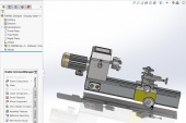 Thiết kế 3D Máy tiện mini sử dụng phần mềm CREO, SOLIDWORKS... (cung cấp file 3D step)