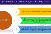 ĐỒ ÁN LẬP DỰ TOÁN GÓI THẦU XÂY DỰNG VÀ GIÁ DỰ THẦU