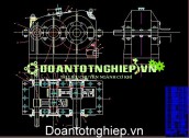 Hộp giảm tốc bánh riêng nghiêng  (Khai triển & đồng trục) đường kính trục dẫn O46